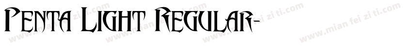 Penta Light Regular字体转换